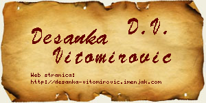 Desanka Vitomirović vizit kartica